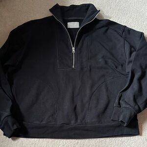 Everlane Black Half-Zip Sweater!